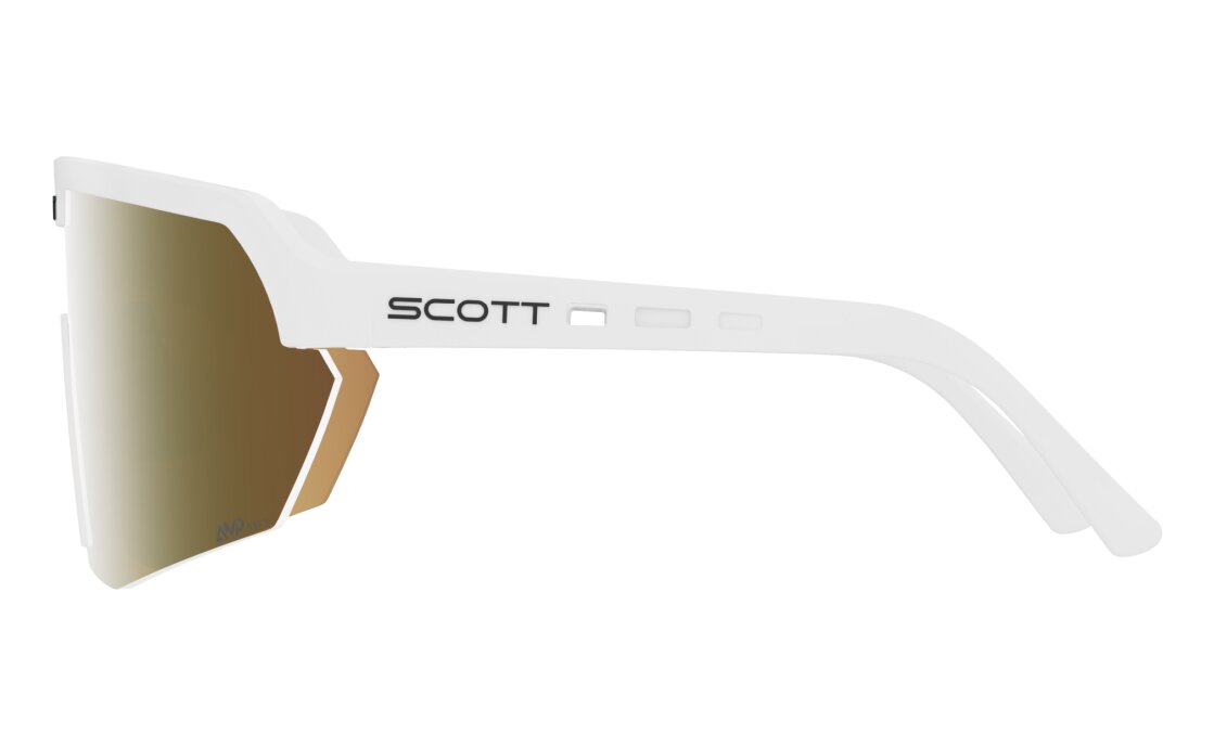 Scott Sport Shield LS white matt - AMP LS gold chrome S1-3