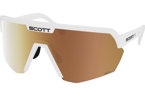 XXL Sale % - Scott Sport Shield LS white matt - AMP LS gold chrome S1-3