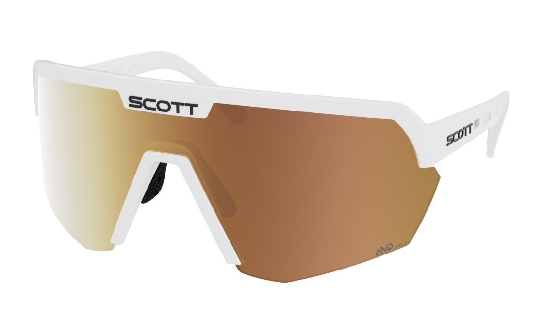 Scott Sport Shield LS white matt - AMP LS gold chrome S1-3