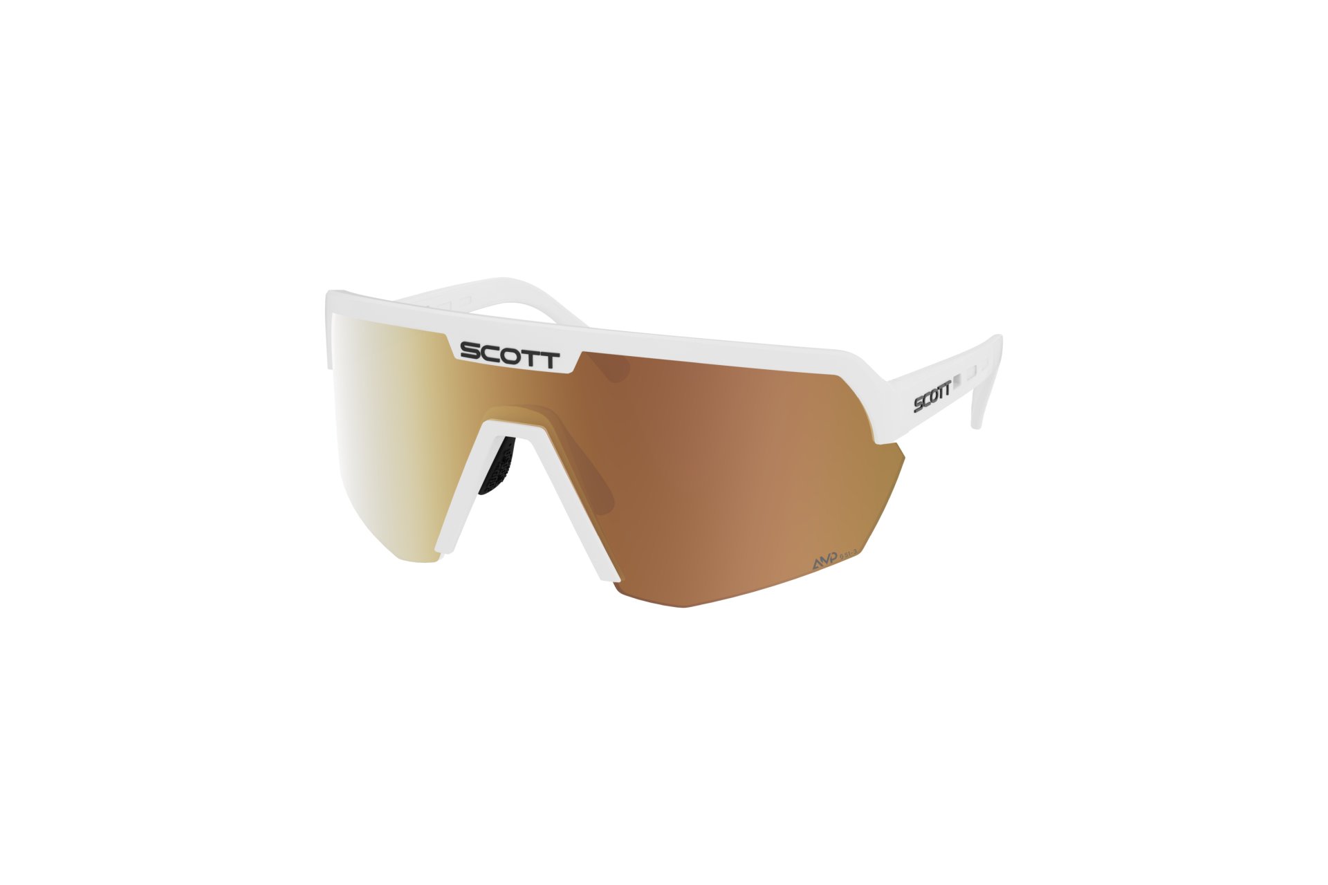 Scott Sport Shield LS white matt - AMP LS gold chrome S1-3