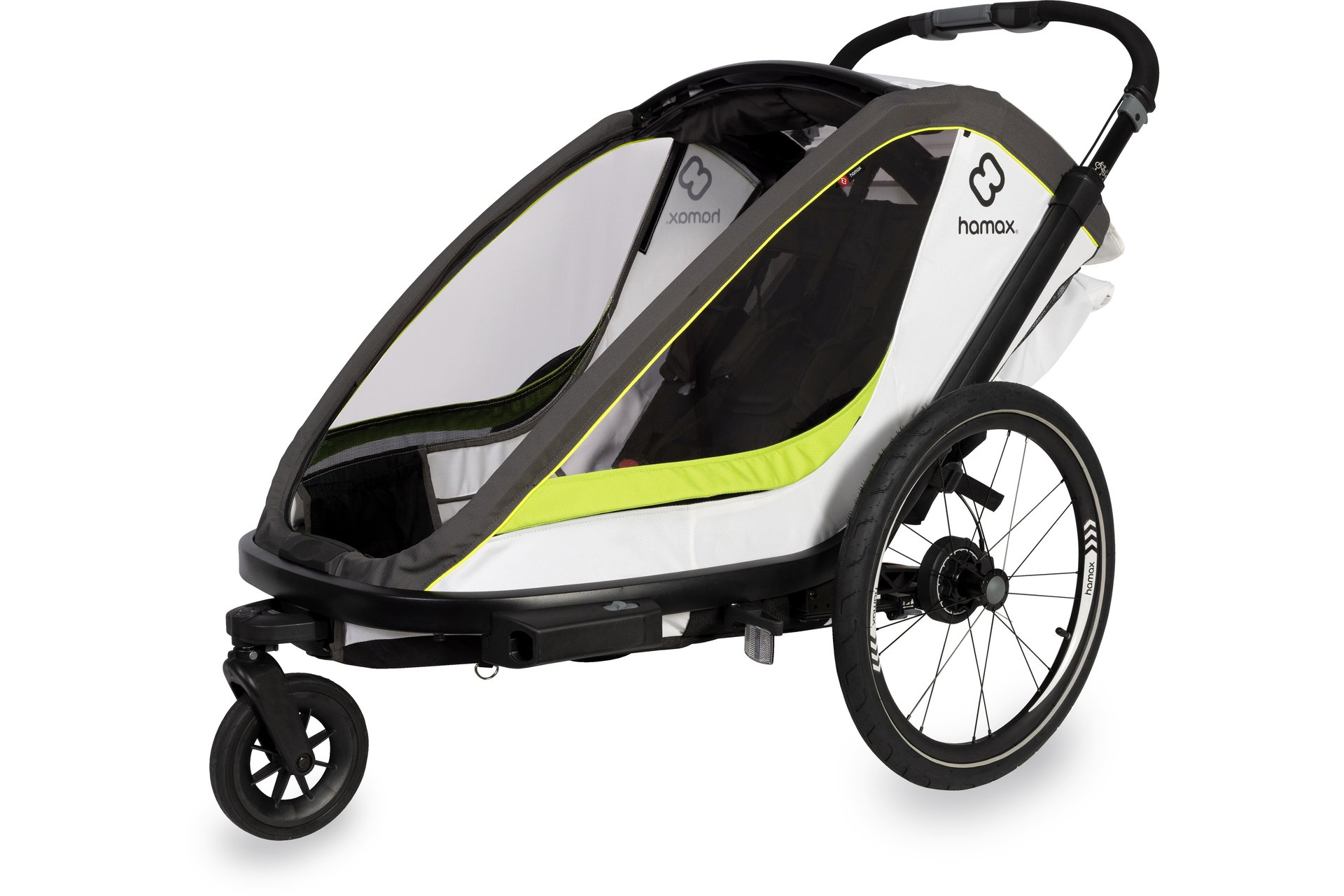 Hamax Breeze Two mit Deichsel und Buggyrad