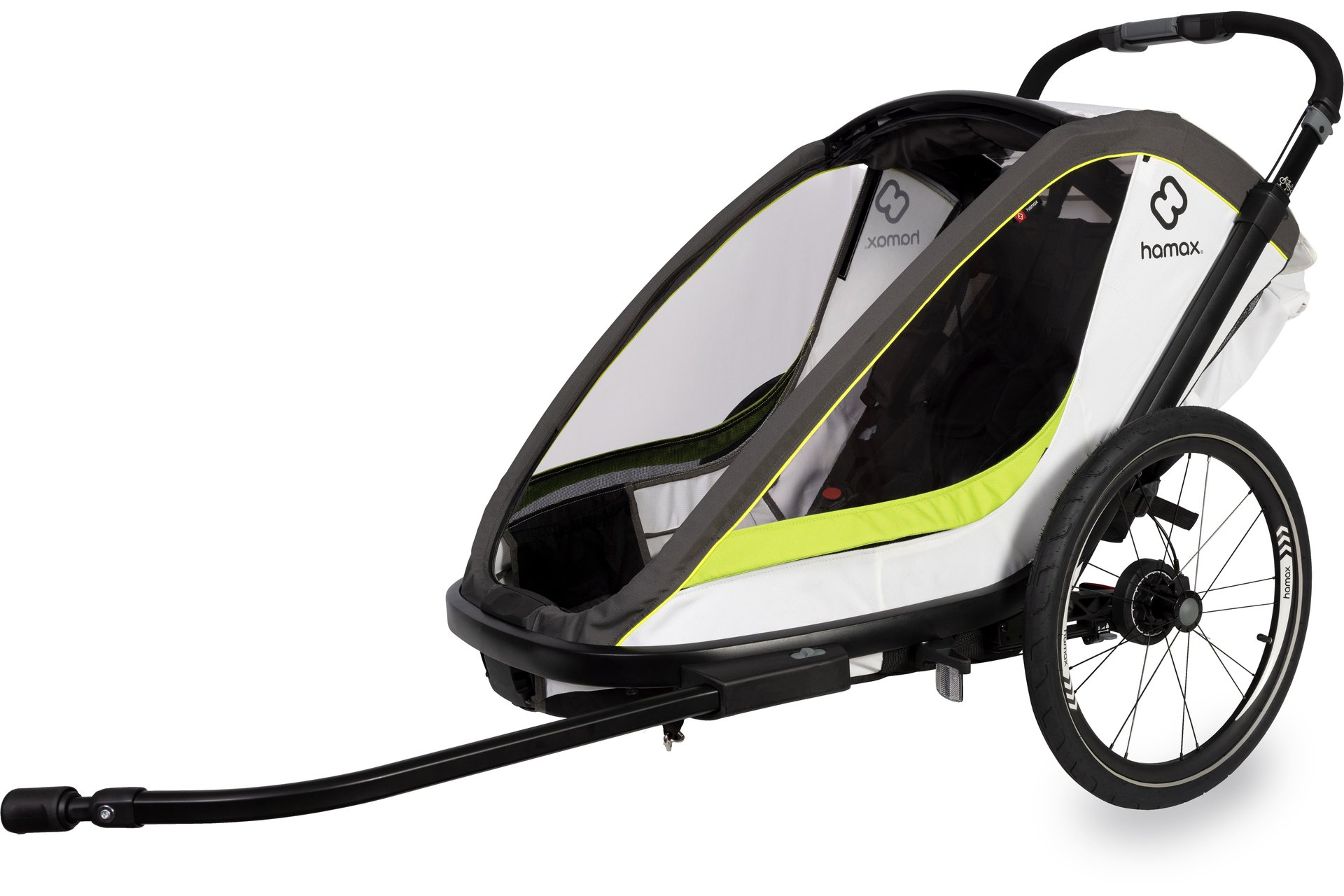 Hamax Breeze Two mit Deichsel und Buggyrad