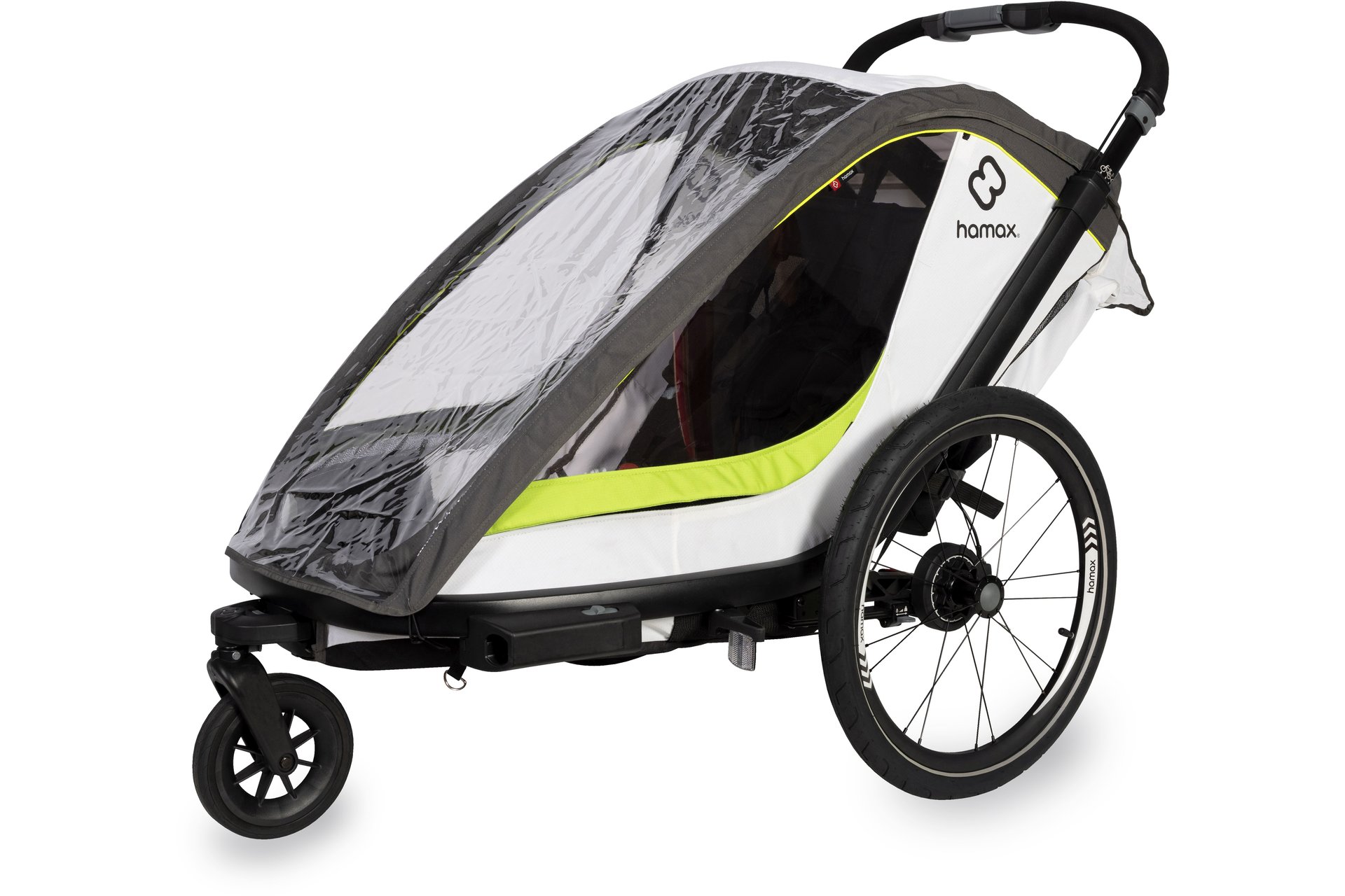 Hamax Breeze Two mit Deichsel und Buggyrad