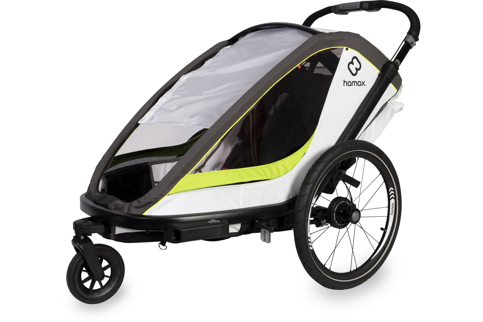 Hamax Breeze Two mit Deichsel und Buggyrad