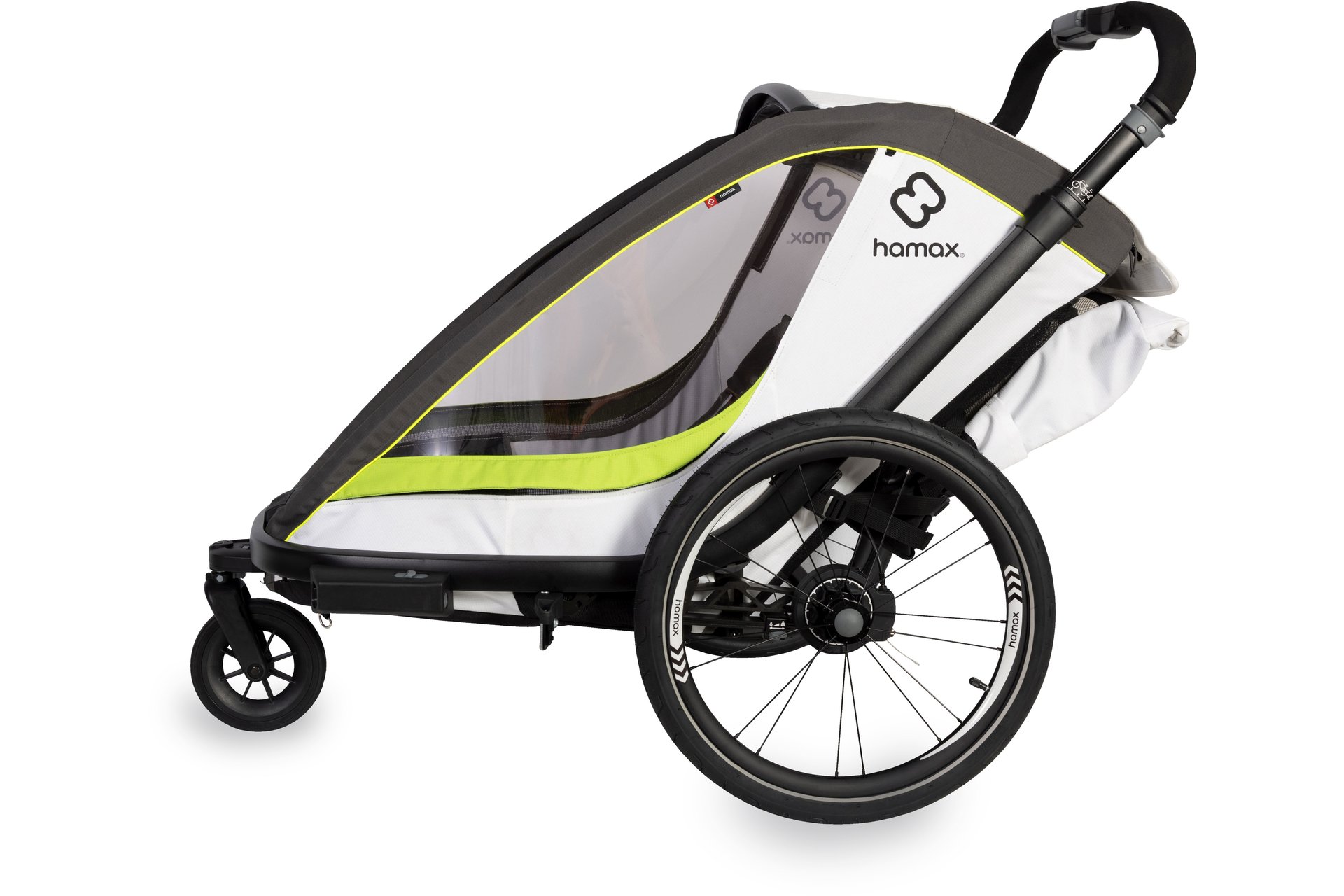 Hamax Breeze Two mit Deichsel und Buggyrad