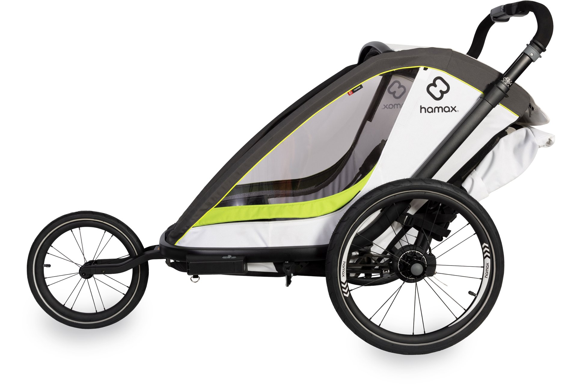 Hamax Breeze Two mit Deichsel und Buggyrad