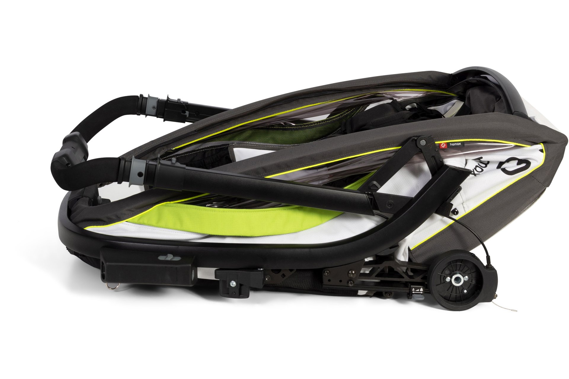 Hamax Breeze Two mit Deichsel und Buggyrad