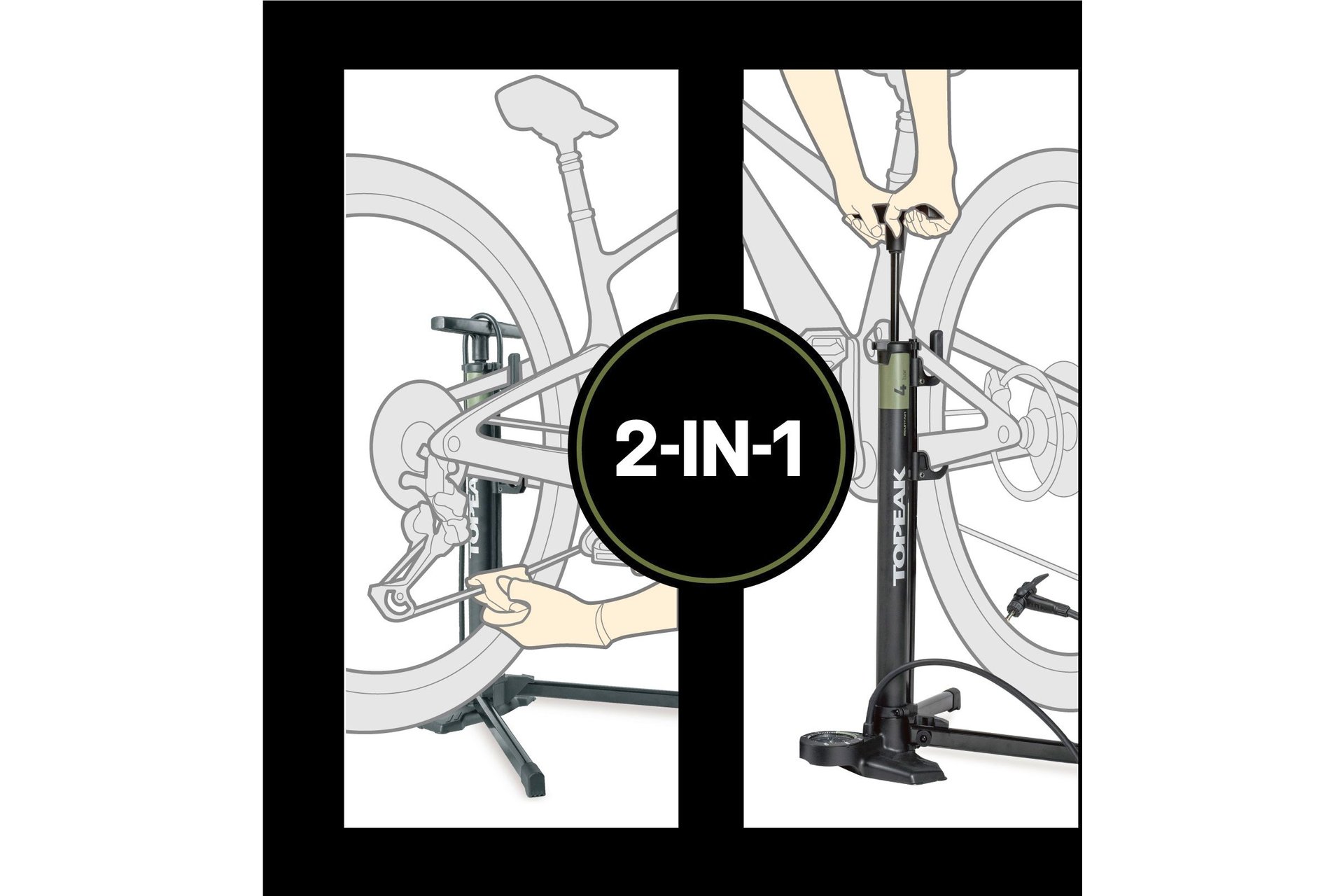 Topeak Transformer Mountain EX Economy Standpumpe