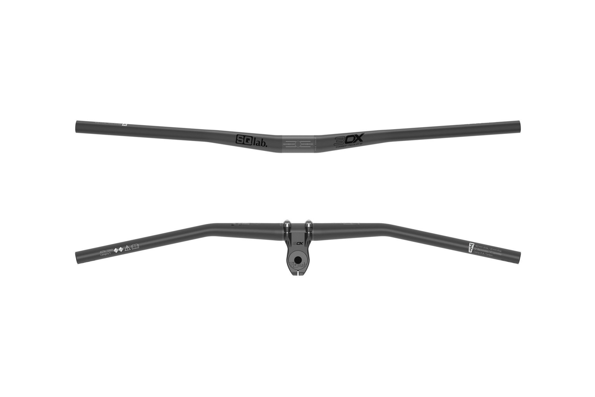 SQlab Lenker 3OX Carbon, 780 mm/12°/31,8 mm