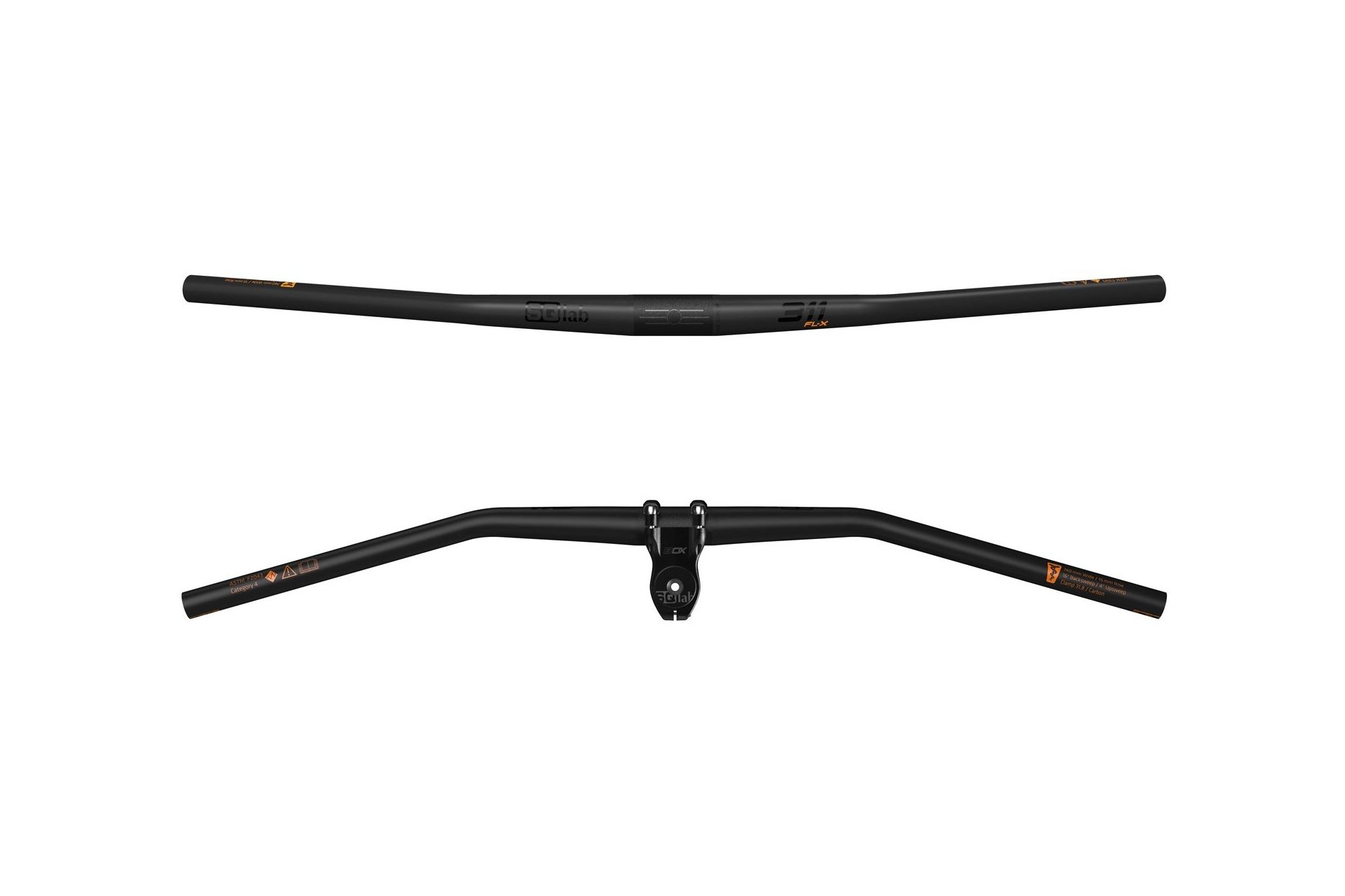 SQlab Lenker 311 FL-X Carbon, 740 mm/16°/31,8 mm