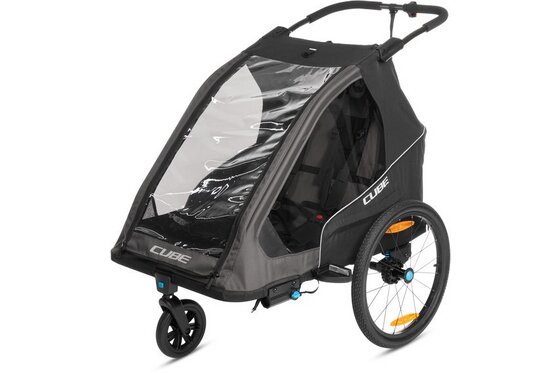 Anhänger für 2 Kinder - Kinderanhänger - Cube Kinder Fahrradanh&auml;nger Double PURE