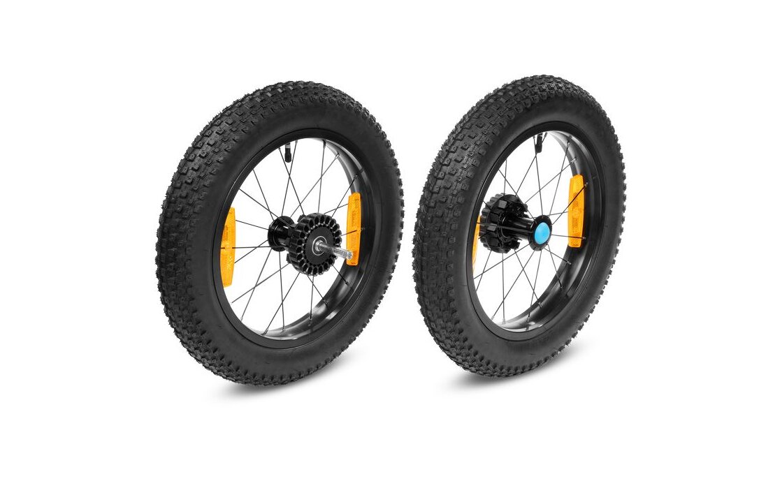 Cube Fat Wheels hinten f&uuml;r Kinder Fahrradanh&auml;nger Double