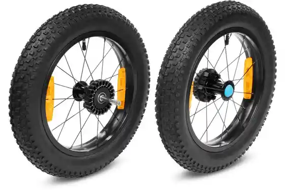 XXL Sale % - Cube Fat Wheels hinten f&uuml;r Kinder Fahrradanh&auml;nger Double