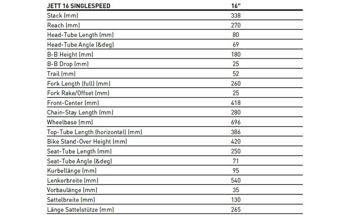 Specialized Jett 16 Singlespeed - 16 Zoll - Diamant