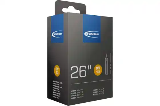 Butylkautschuk - Fahrradschläuche - Schwalbe DV13 Schlauch 26 Zoll - 40mm
