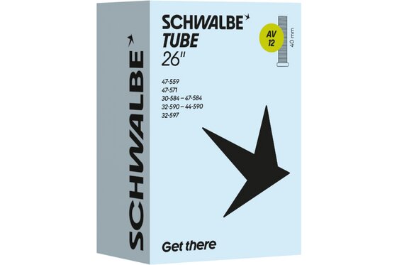 27,5 Zoll - Fahrradschläuche - Schwalbe AV12 Schlauch 26/27,5 Zoll - 40 mm