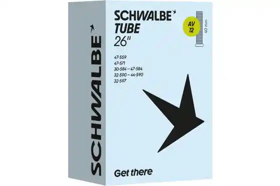 Butylkautschuk - Fahrradschläuche - Schwalbe AV12 Schlauch 26/27,5 Zoll - 40 mm