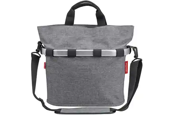 Lenkertaschen - Reisenthel Bikebasket Oval S Twist Silver Gepäckträgerkorb