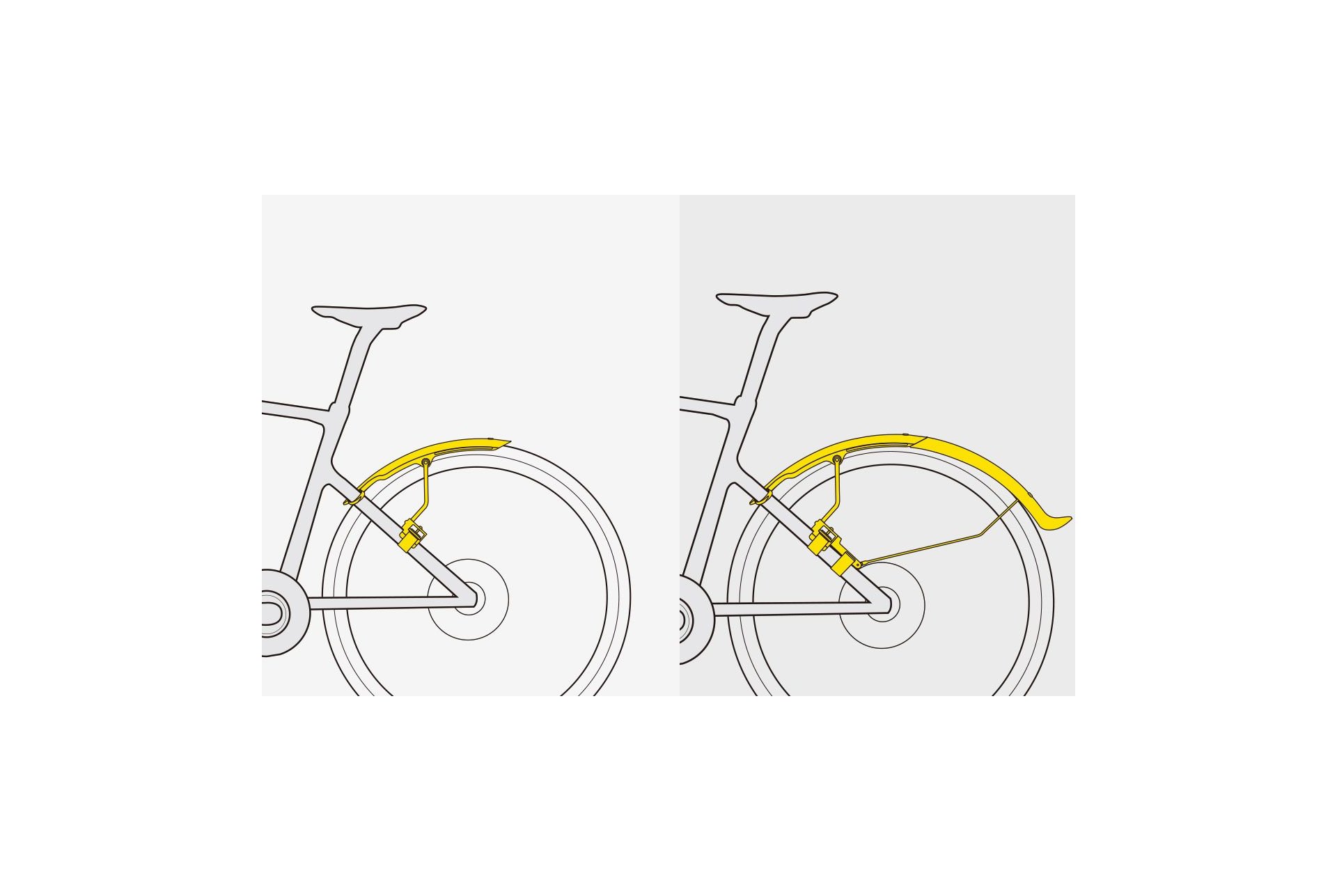 Topeak TetraFender G1/G2 Schutzblech Set für Gravel-Bike
