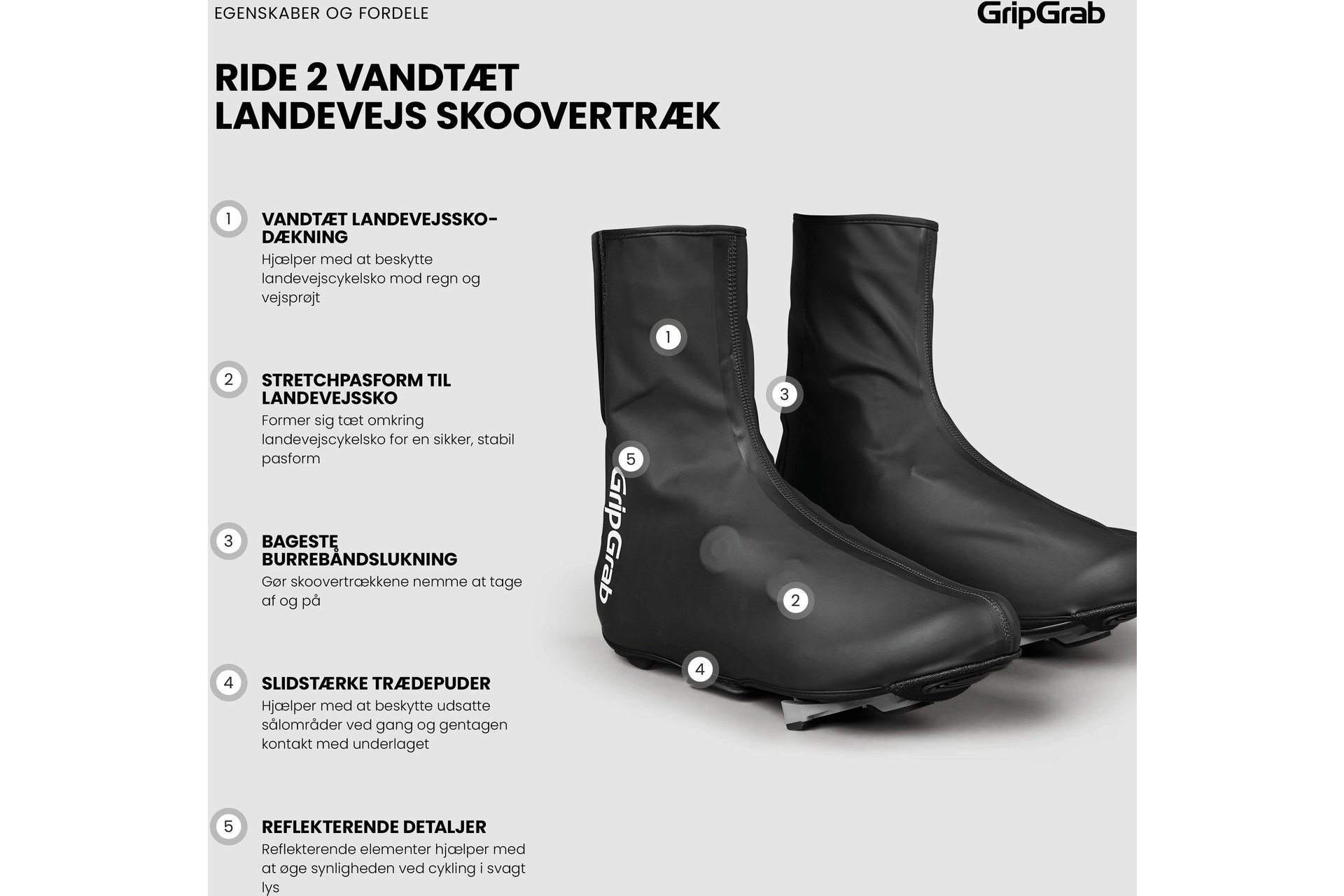 GRIPGRAB RIDE 2 wasserdichte Rennrad-&Uuml;berschuhe