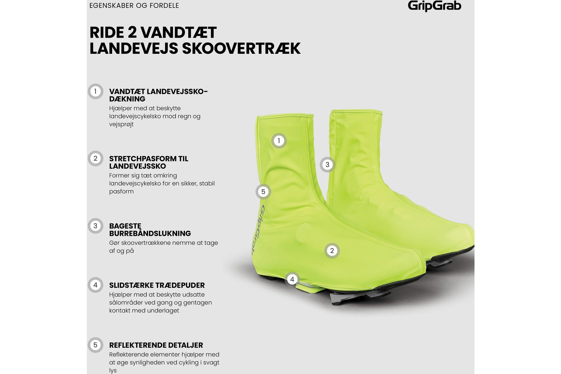 GRIPGRAB RIDE 2 wasserdichte Rennrad-&Uuml;berschuhe