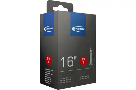 Butylkautschuk - Fahrradschläuche - Schwalbe SV3 Schlauch 16 Zoll - 40 mm