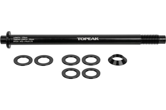 Anbauteile - Topeak Steckachse f&uuml;r Zi:RAK Gep&auml;cktr&auml;ger M12x1,75mm