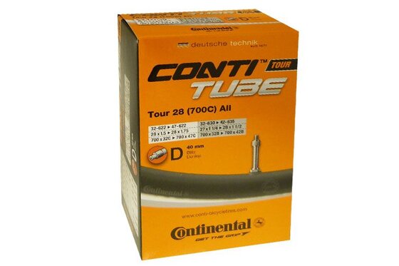 28 Zoll - Fahrradschläuche - Continental Tour 28 All DV Schlauch - 40 mm