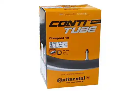 Butylkautschuk - Fahrradschläuche - Continental Compact 18 DV Schlauch - 26 mm