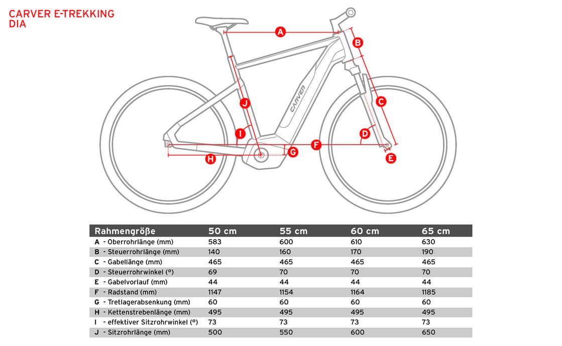 Carver Tour E.420 - 500 Wh - 28 Zoll - Diamant