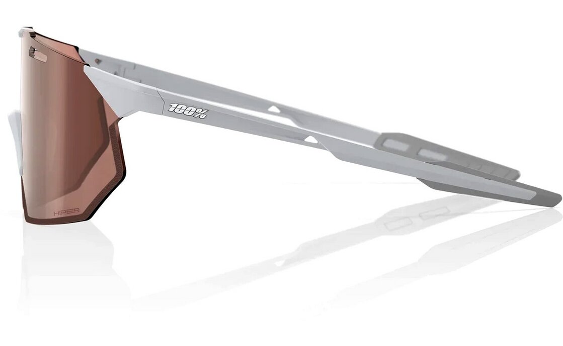 100 Percent Hypercraft SQ Matte Stone Grey / HiPER Crimson Silv Mir Lens