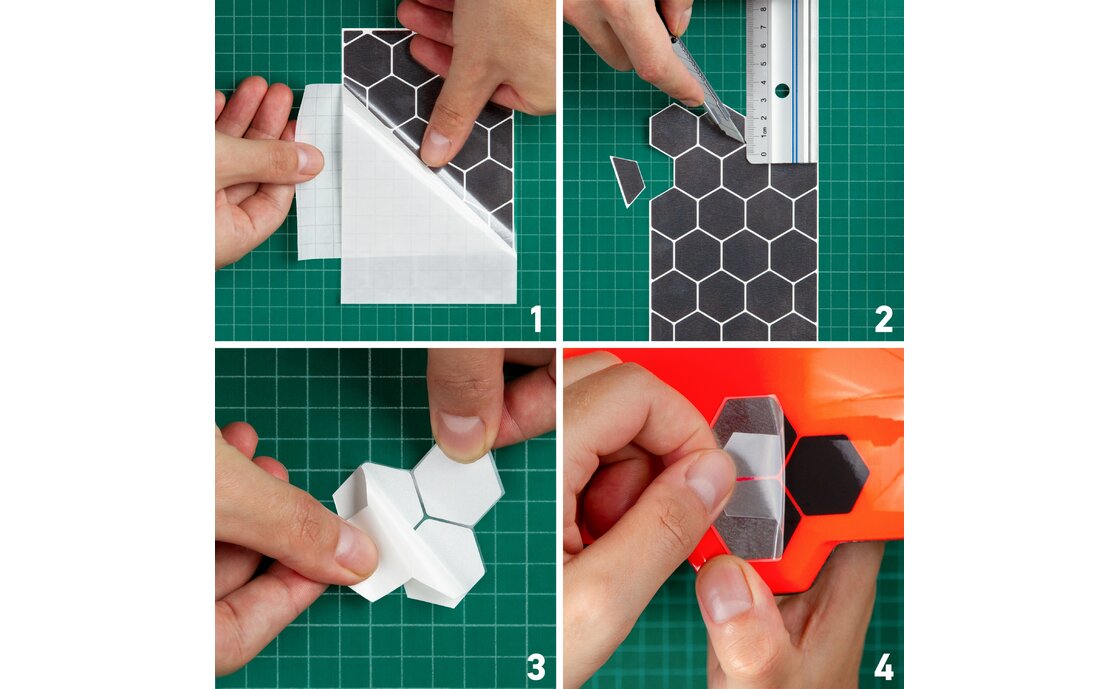 Luxshield Reflektoren Aufkleber Hexagon