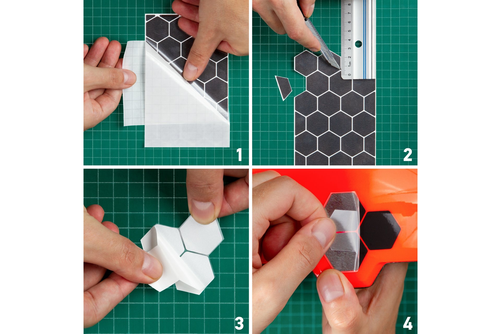 Luxshield Reflektoren Aufkleber Hexagon