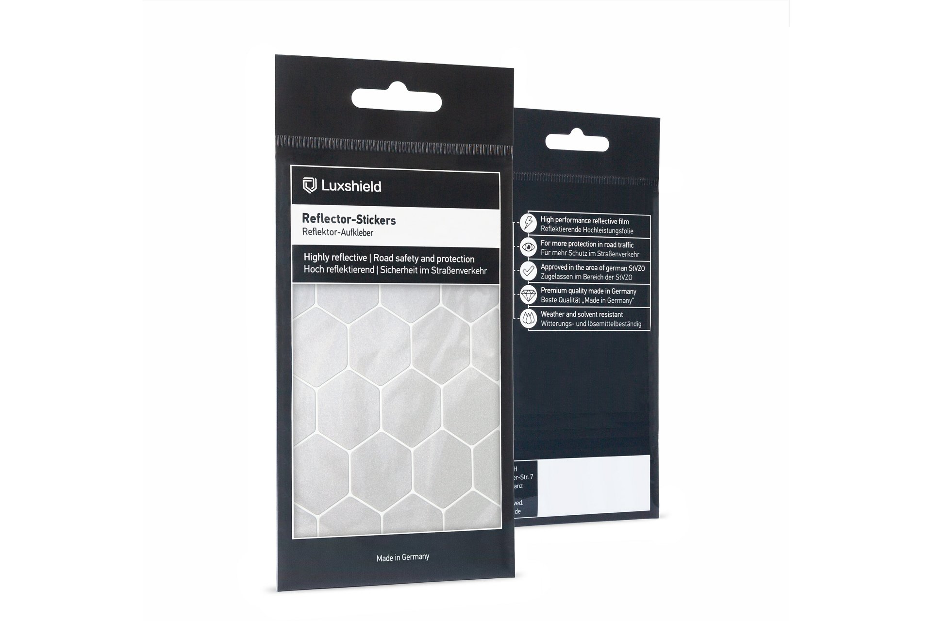Luxshield Reflektoren Aufkleber Hexagon