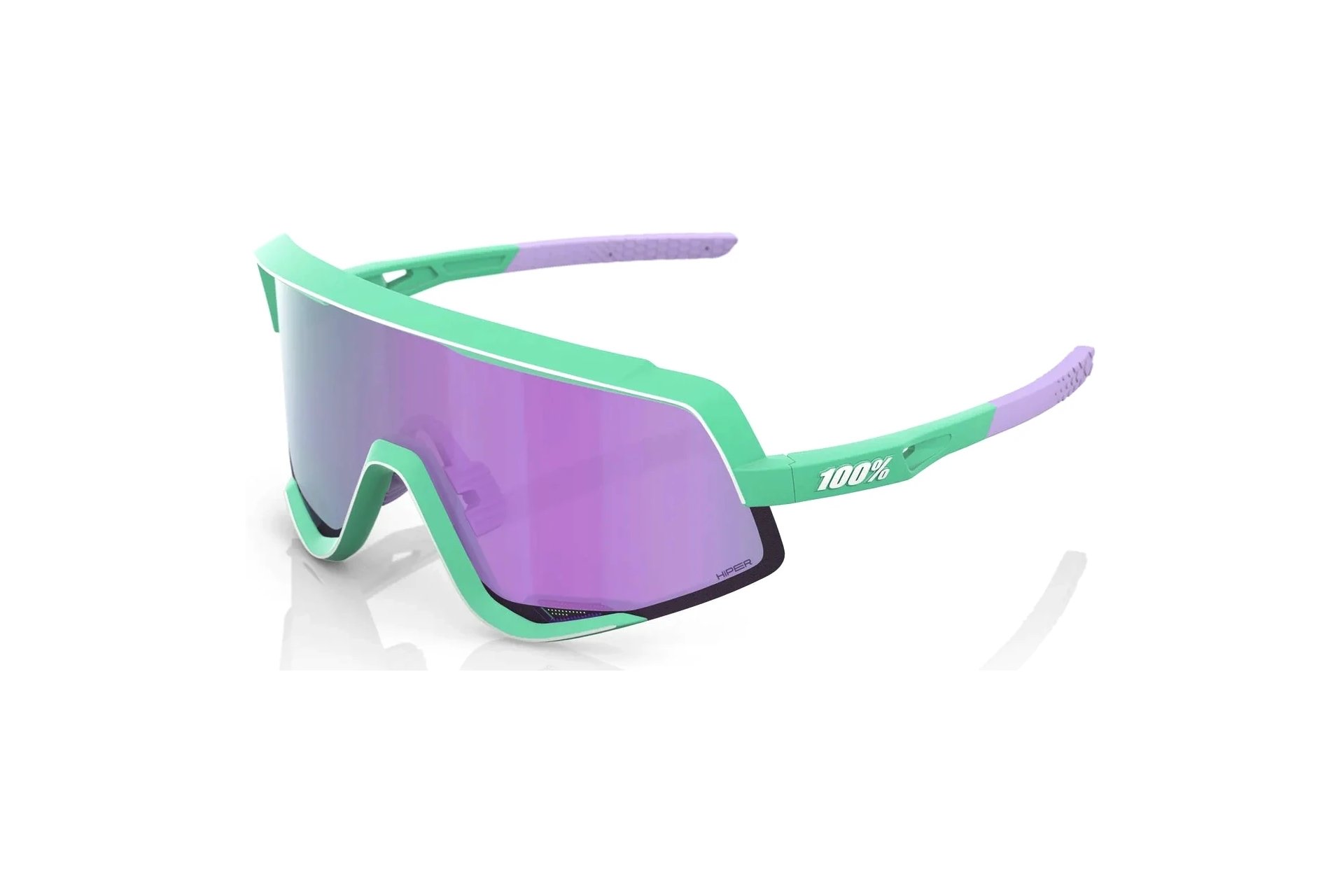 100 Percent Glendale Soft Tact Mint / HiPER Lavender Mirror Lens