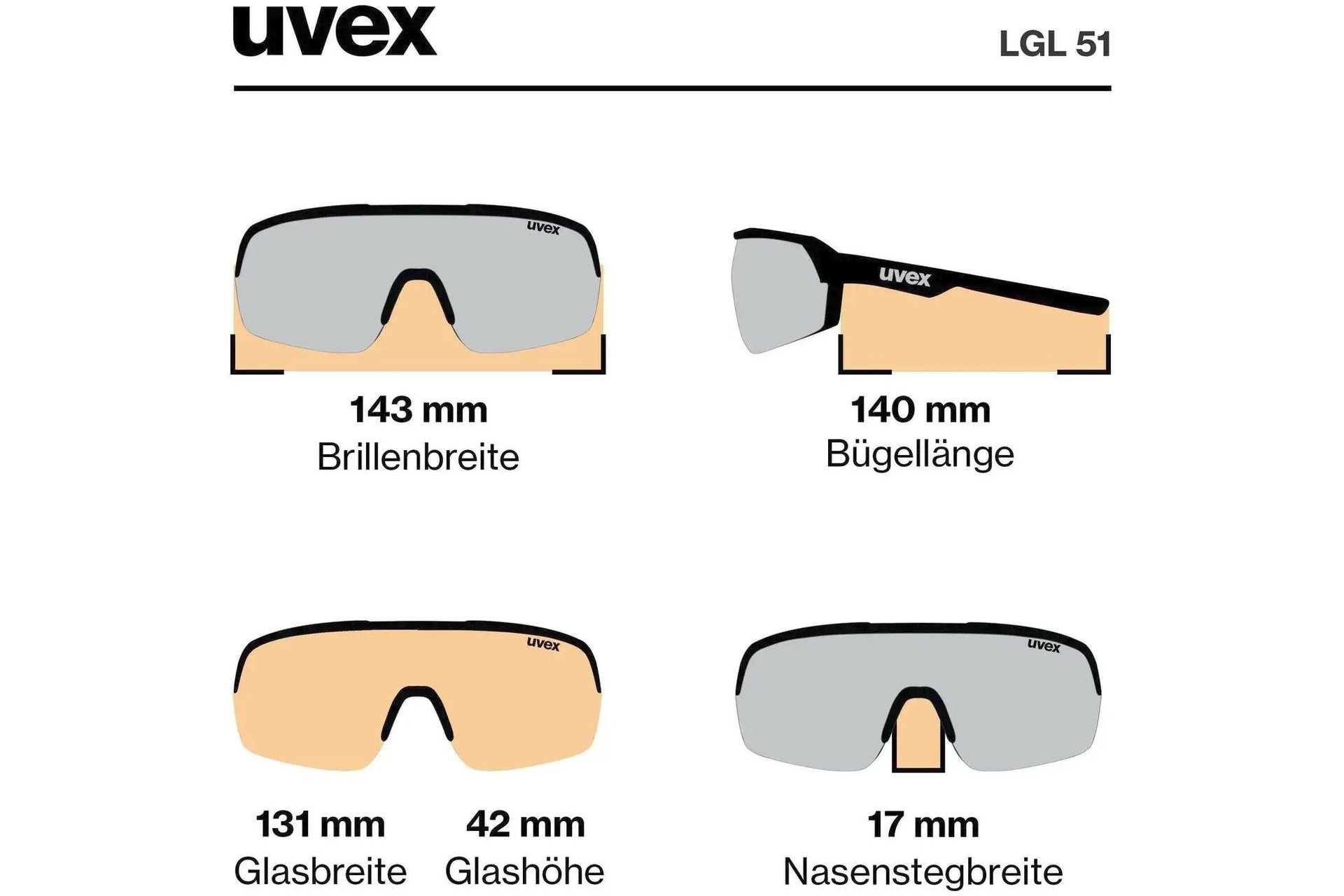 Uvex LGL 51 Black Matt / Mirror Green