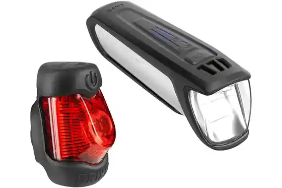 mit Bremslicht - Beleuchtung - Busch und Müller Ixon Core 2 Highbeam Akku-LED-Leuchten-Set