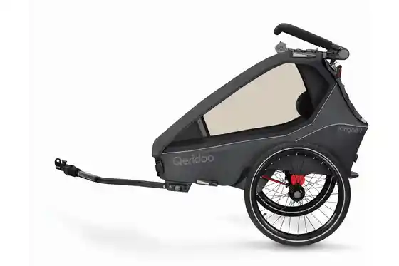 Kinderanhänger - Qeridoo Kidgoo 1 Steel Grey