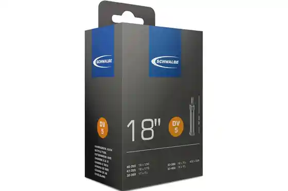 Butylkautschuk - Fahrradschläuche - Schwalbe DV5 Schlauch 18 Zoll - 32 mm