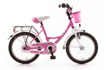 16 Zoll Kinderfahrrad Mädchen Kinderfahrräder mit Stützrädern Hilfsrad Rosa 