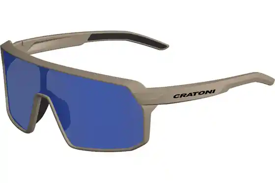 Sport-Sonnenbrillen - Cratoni Skyvision Photochromic sand matt/clear - blue mirror