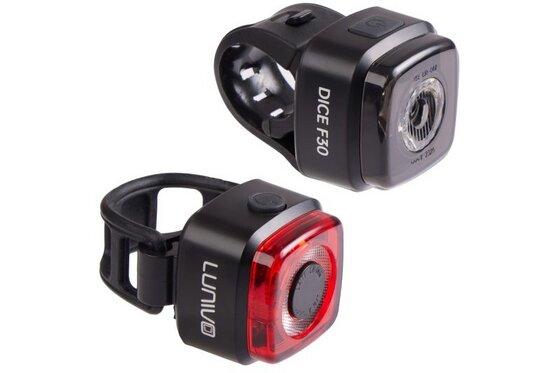 Beleuchtung - Lunivo DICE 30 & DICE R Akku Beleuchtungsset - StVZO