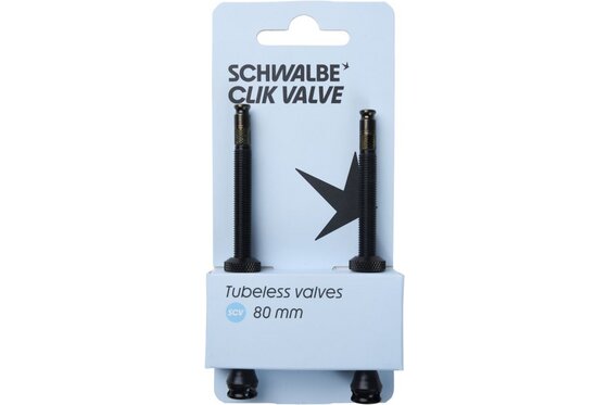 Tubeless Zubehör - Schwalbe Tubeless Valve Set SCV Clik Valve - 80 mm