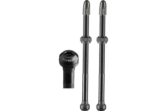 Tubeless-Reifen-Zubehör - Schwalbe UTLV Tubeless Ventil Aluminium SV 100 mm - 2er Set
