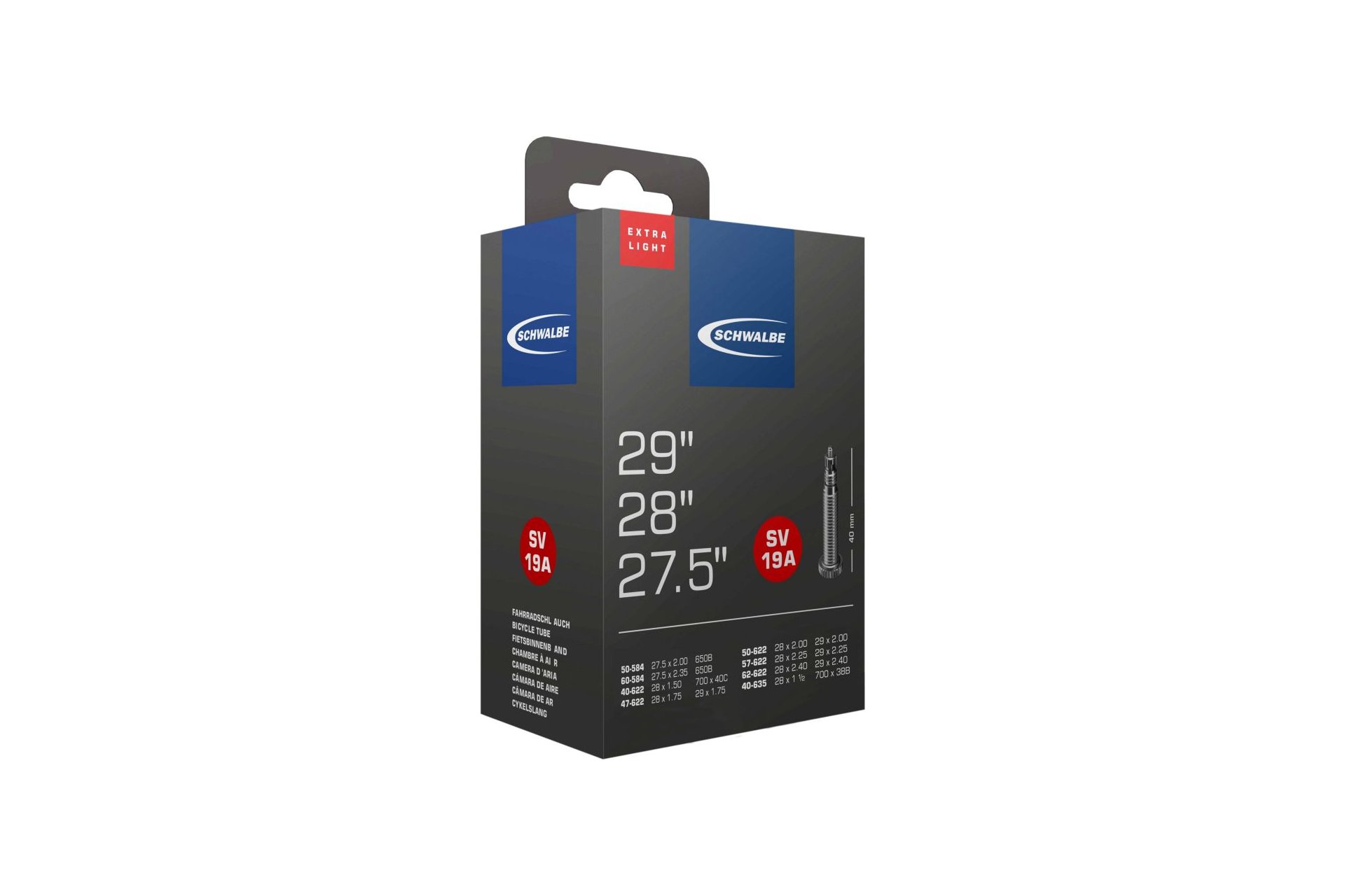 Schwalbe SV19A Extra Light Schlauch 27,5/29 Zoll - 40 mm