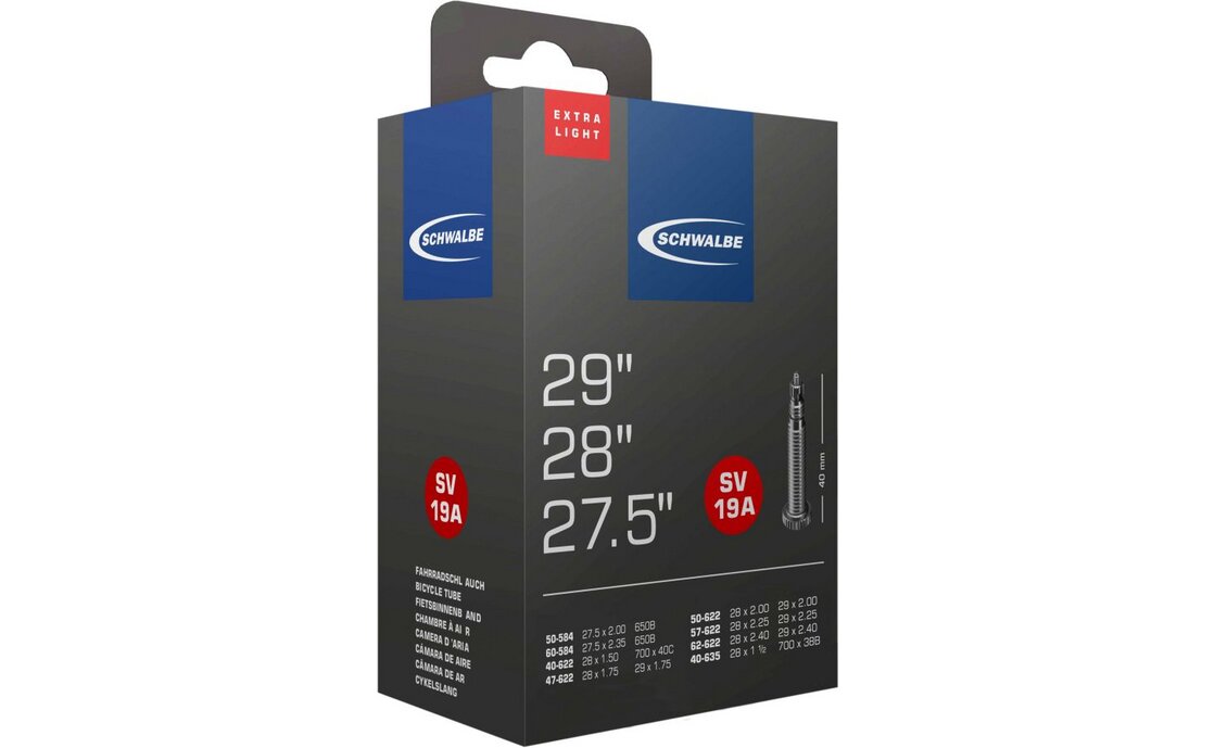 Schwalbe SV19A Extra Light Schlauch 27,5/29 Zoll - 40 mm