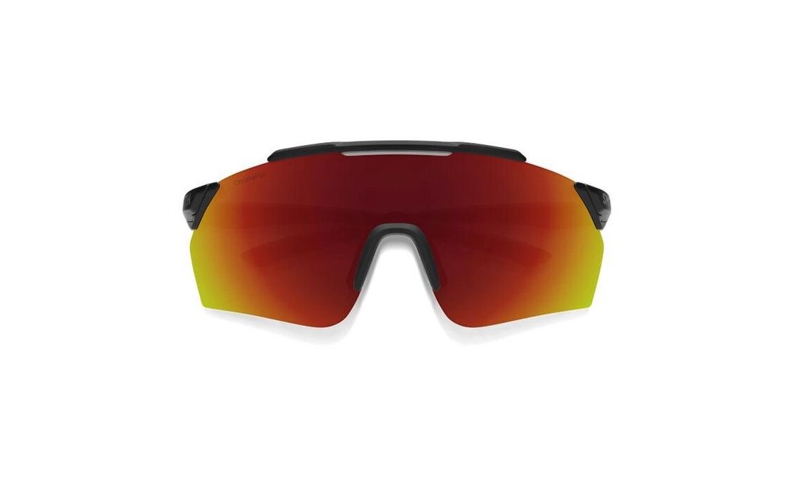 Smith Ruckus Matte Black - ChromaPop Red Mirror