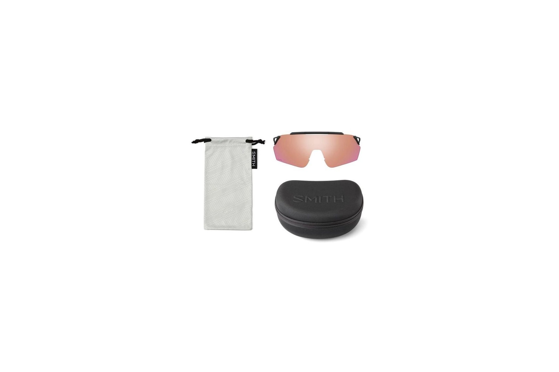 Smith Ruckus Matte Black - ChromaPop Red Mirror