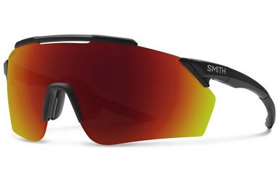 Sportbrillen Sale - Smith Ruckus Matte Black - ChromaPop Red Mirror