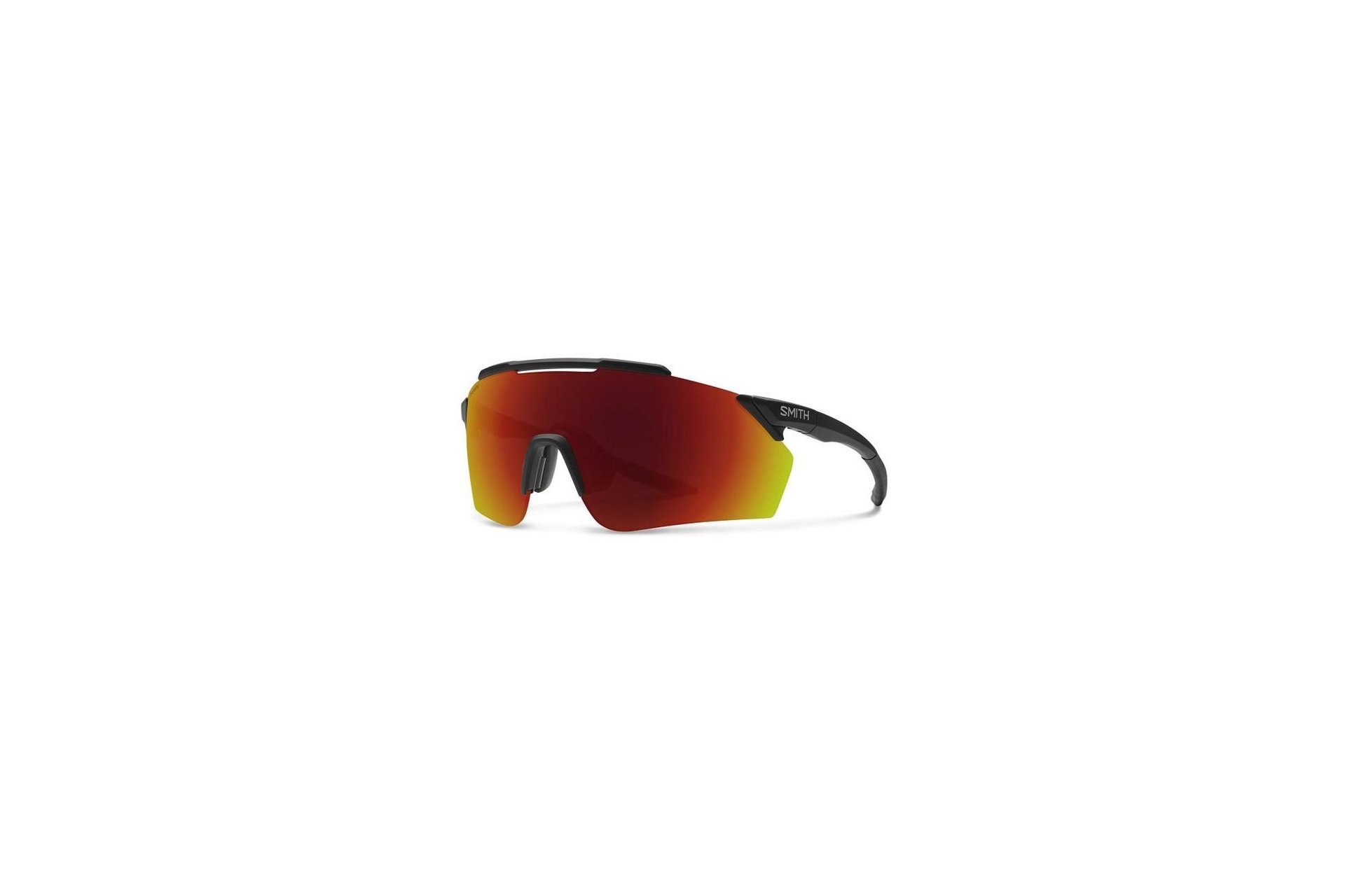 Smith Ruckus Matte Black - ChromaPop Red Mirror